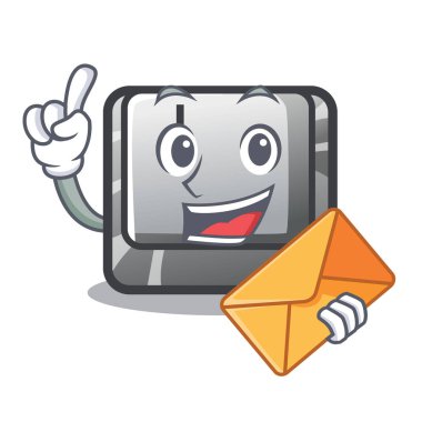 Zarf düğmesi ile karakter şeklinde I