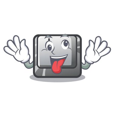 Crazy button Ben karikatür izole