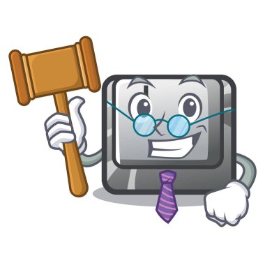 Yargıç düğmesi Ben karikatür izole