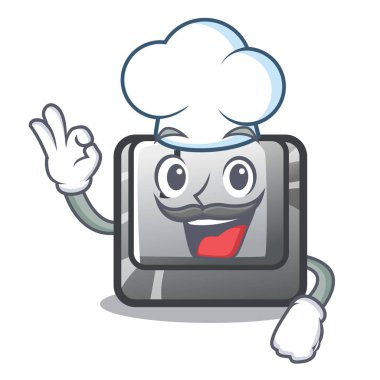 Şef düğmesi J karikatür izole