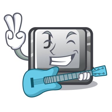 Bir bilgisayar karakterinde gitar düğmesi J ile