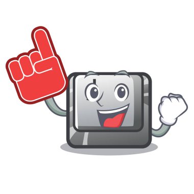 Maskot şeklinde köpük parmak düğmesi J