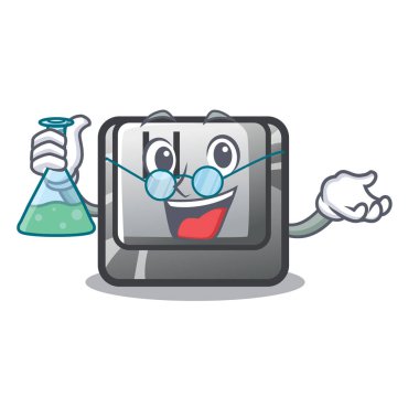 Profesör düğmesi H şeklinde karikatür