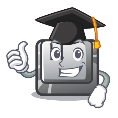 Mezuniyet düğmesi H şeklinde karikatür