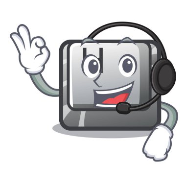 Bir karakterin kulaklık düğmesi H ile