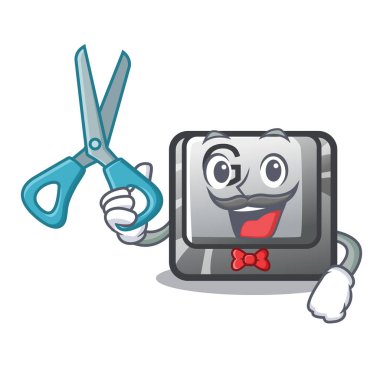 Berber düğmesi G karikatür izole