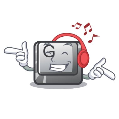 Karakter şeklinde dinleme müzik düğmesi G