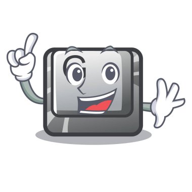 Maskot bilgisayarda yüklü parmak düğmesi G