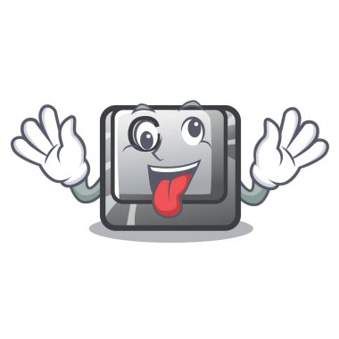 Maskot bilgisayarda yüklü Crazy düğmesi G