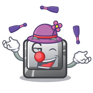 Maskot bilgisayarda yüklü hokkabazlık düğmesi G