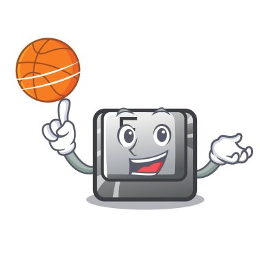 With basketball F button in the character shape