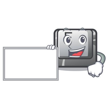 With board F button in the character shape