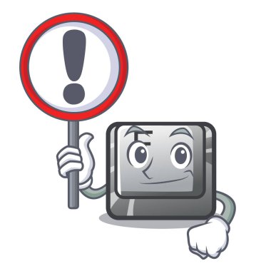 With sign F button in the character shape