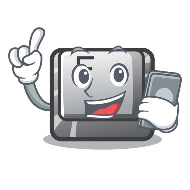 With phone F button in the character shape