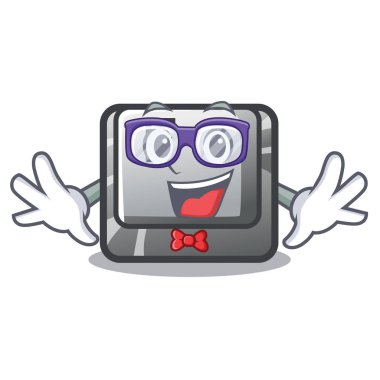 Geek düğmesi F maskot izole