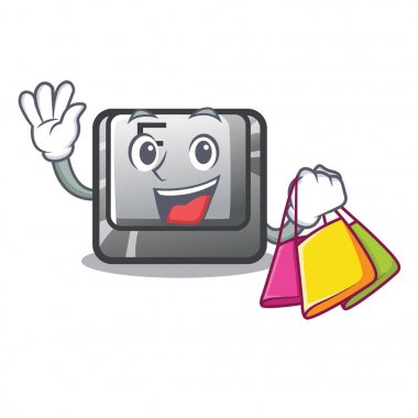 Alışveriş düğmesi F maskot izole