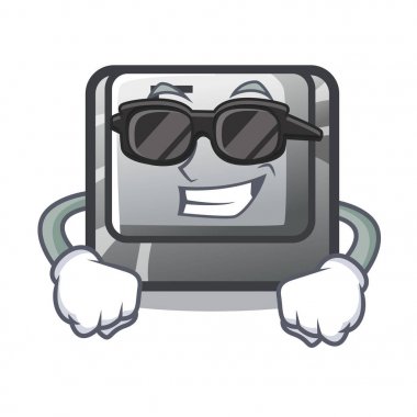 Süper serin düğme F maskot izole