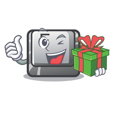 Çizgi film bilgisayarına hediye düğmesi F ile yüklenmiş