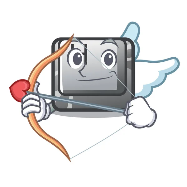 Cupid H-tlačítko instalované v kreslené hře — Stockový vektor