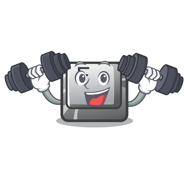 Botón Fitness F en forma de personaje — Archivo Imágenes Vectoriales