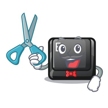 Berber düğmesi E karakteri ile izole