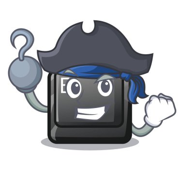 Korsan düğmesi E karakteri ile izole