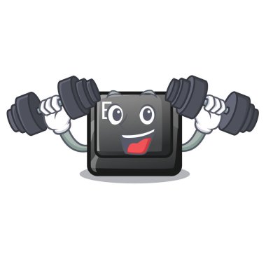 Fitness düğmesi E karakteri ile izole