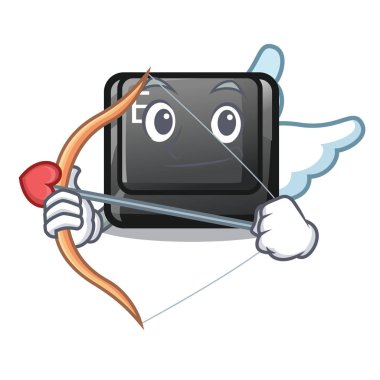 Cupid düğmesi E karakteri ile izole