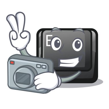 Maskot şeklinde fotoğrafçı düğmesi E