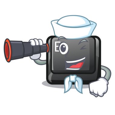 Maskot şeklinde dürbün düğmesi E ile Denizci