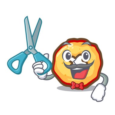 Bir kase berber karikatür elma cipsi