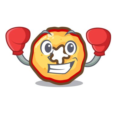 Bir kase içinde boks karikatür elma cipsi