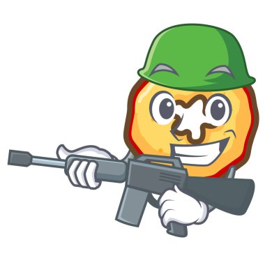 Bir kase ordu karikatür elma cipsi