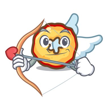 Bir kase cupid karikatür elma cipsi