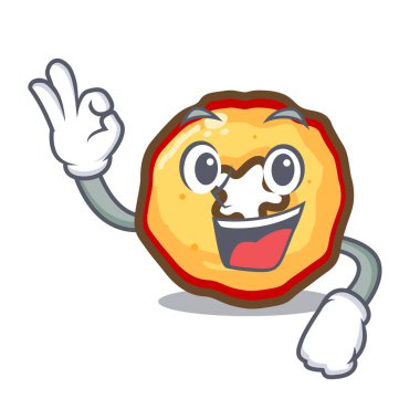 Tamam elma cipsmaskotu ile izole