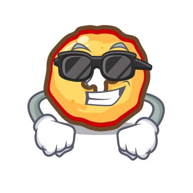 Süper serin elma cipsi maskot ile izole