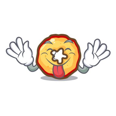 Bir karikatür buzdolabında elma cipsi dışarı Dil