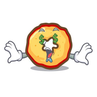 Bir karikatür buzdolabında Para göz elma cipsi