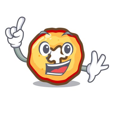 Bir karikatür buzdolabında parmak elma cips