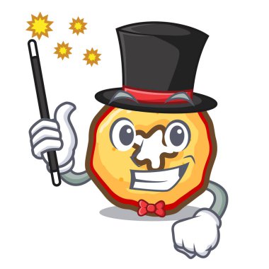 Bir karikatür buzdolabında Magician elma cipsi