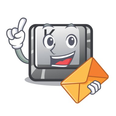 Çizgi film şeklinde zarf düğmesi K ile