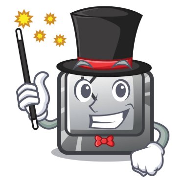 Sihirbaz düğmesi K çizgi film klavyesine bağlı