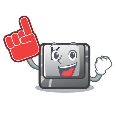 Çizgi film klavyesine bağlı köpük parmak düğmesi K