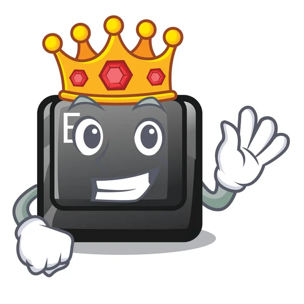 Король кнопку E на игру мультфильм — стоковый вектор