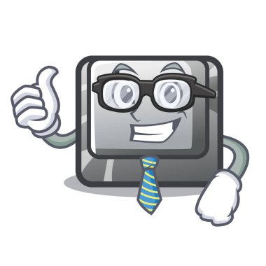 İşadamı düğmesi L maskot şeklinde