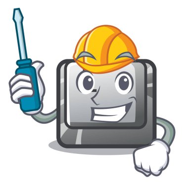 Bir oyun karikatür otomotiv düğmesi L