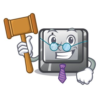 Bir oyun karikatür Üzerinde Yargıç düğmesi L