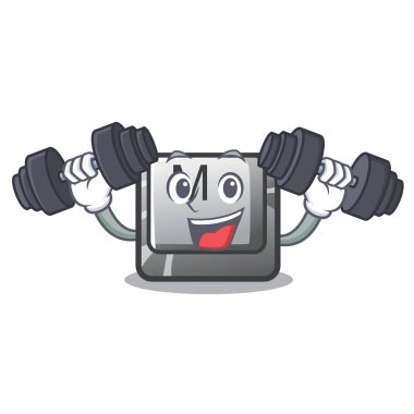 Klavye maskotu üzerinde Fitness düğmesi M