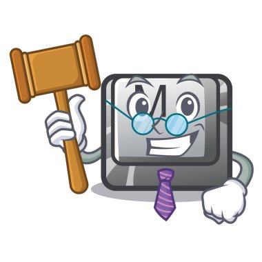 Yargıç düğmesi M karikatür izole