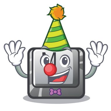 Palyaço düğmesi M karikatür izole